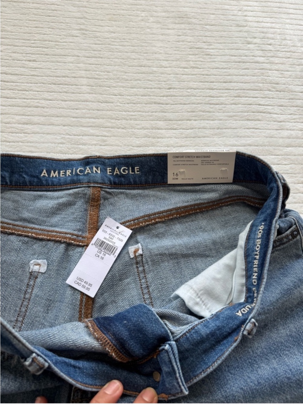 American Eagle Outfitters Women's Medium Blue Denim Jean Shorts - Picture 4 of 7